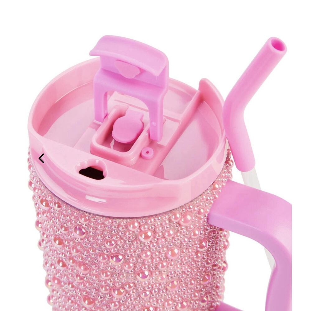 Simply Southern Pink Rhinestone And Pink Pearls 40 Ounce Tumbler - Picture 3 of 4